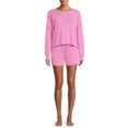 thumbnail image 1 of Catherine Malandrino Women's French Terry Sweatshirt and Shorts Lounge Set, 2-Piece, 1 of 5