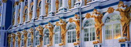Catherine Palace Pushkin Russia Canvas Art - Panoramic Images (36 x 13)