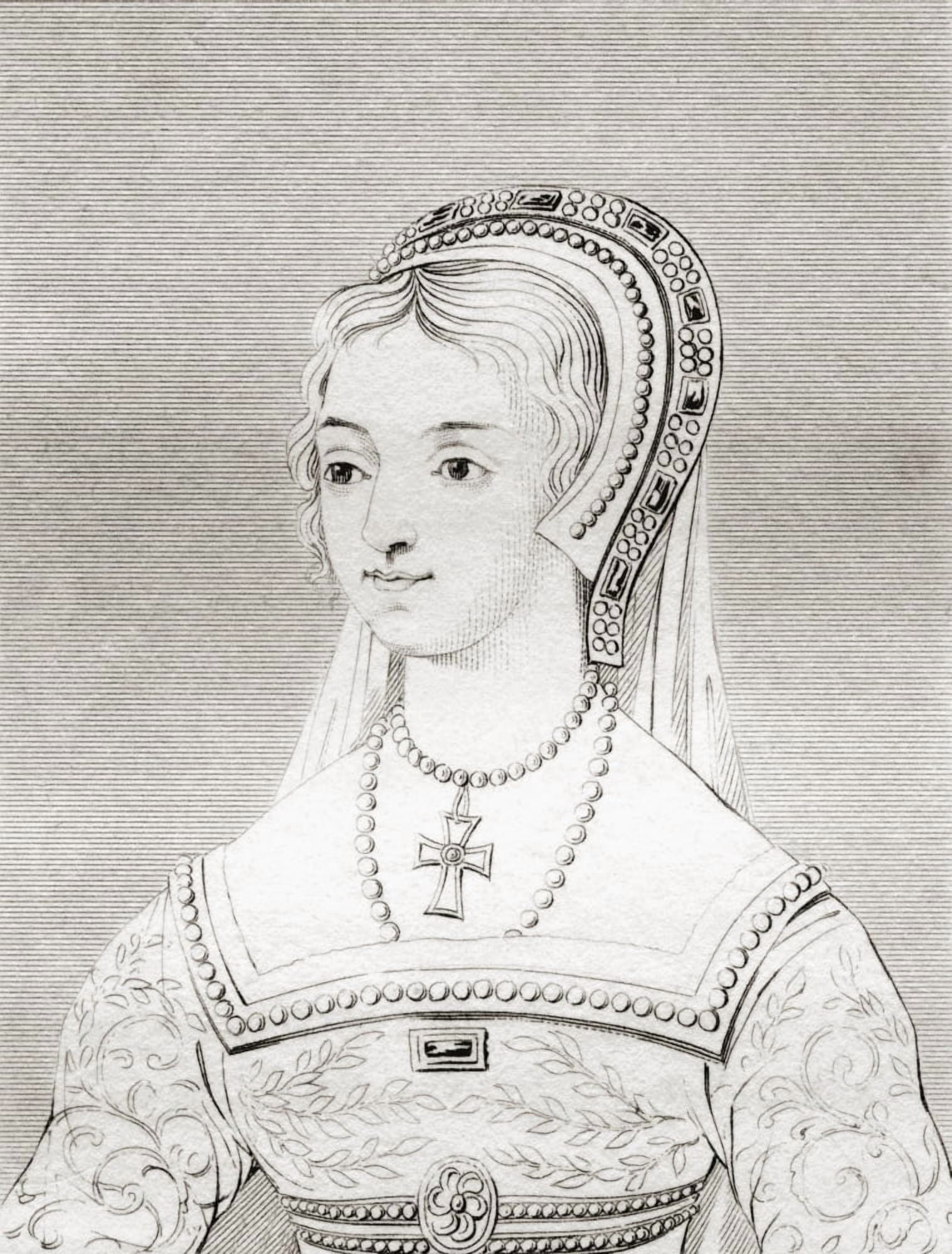 Catherine Parr 1512 - 1548 Sixth Wife And Queen Consort Of King Henry Viii Of England From The Historic Gallery Of Portraits And Paintings Published 1808 Canvas Art - Ken Welsh Design Pics (12 x 17)