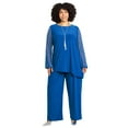 thumbnail image 1 of Catherines Women's Plus Size 2-Piece Beaded Mesh Sleeve Pant Suit, 1 of 3