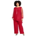 thumbnail image 1 of Catherines Women's Plus Size 2-Piece Beaded Mesh Sleeve Pant Suit, 1 of 3