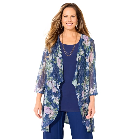 Catherines Women's Plus Size 2-Piece Cardigan & Tank Twinkle Set