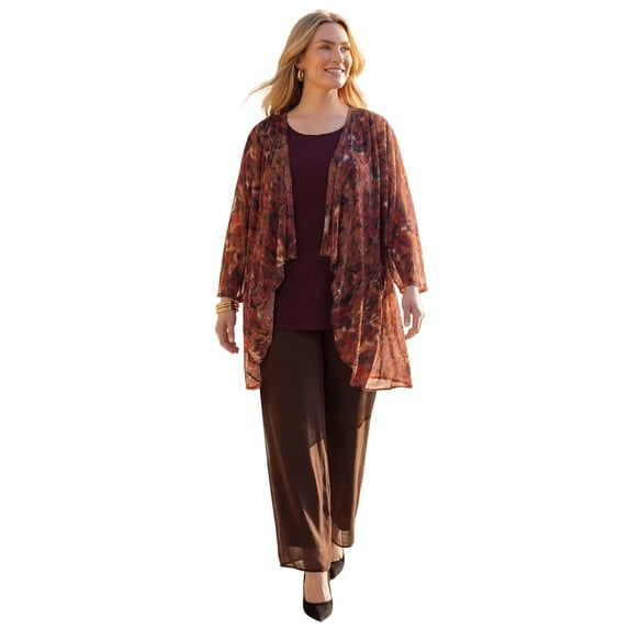 Catherines Women's Plus Size 2-Piece Cardigan & Tank Twinkle Set