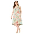 thumbnail image 1 of Catherines Women's Plus Size A-Line Linen Blend High-Low Dress, 1 of 3
