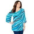 thumbnail image 1 of Catherines Women's Plus Size Affinity Chain Pleated Blouse, 1 of 6