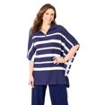 thumbnail image 1 of Catherines Women's Plus Size Anywear Brushed Hacci Ribbed Poncho, 1 of 4