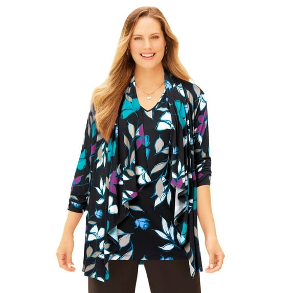 Catherines Women's Plus Size Anywear Cascade Jacket