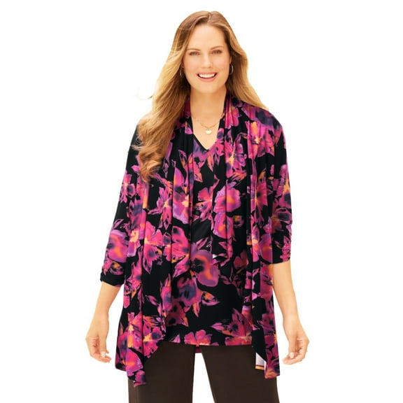 Catherines Women's Plus Size Anywear Cascade Jacket