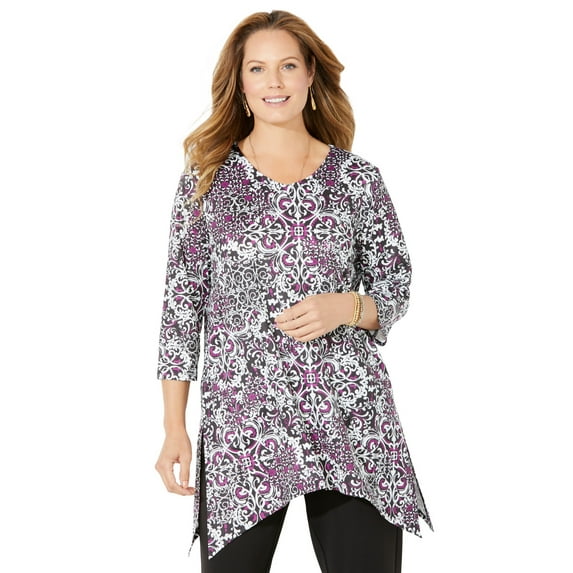 Catherines Women's Plus Size Anywear Fluid Tunic