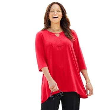 Catherines Women's Plus Size Anywear Keyhole Tunic