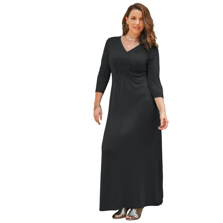 Catherines Women s Plus Size Anywear Medallion Maxi Dress