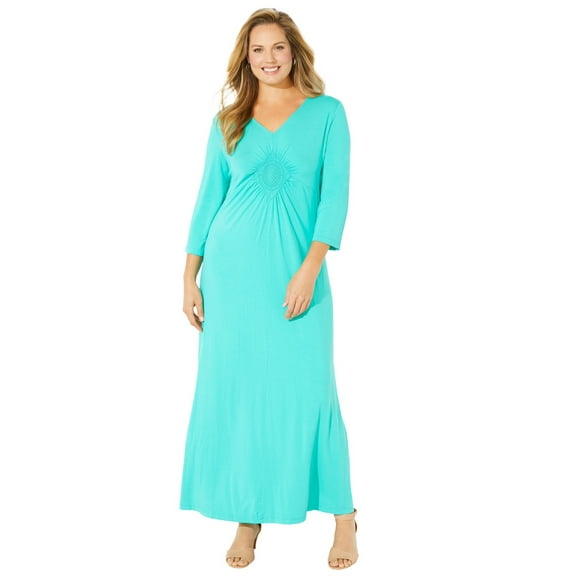 Catherines Women's Plus Size Anywear Medallion Maxi Dress