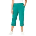 thumbnail image 1 of Catherines Women's Plus Size Anywear Printed Hem Capri, 1 of 5