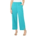 thumbnail image 1 of Catherines Women's Plus Size Anywear Pucker Cotton Wide Leg Pant, 1 of 6