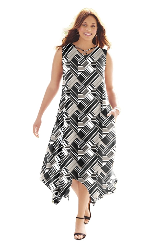 Women's Plus Size Anywear Reversible Crisscross V-Neck Maxi Dress