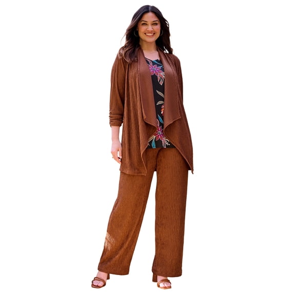 Catherines Women's Plus Size Anywear Textured Cascade Jacket