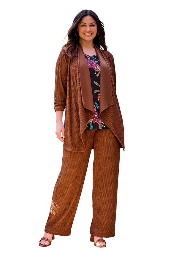 Women's Plus Size Anywear Textured Cascade Jacket