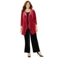 thumbnail image 1 of Catherines Women's Plus Size Anywear Velvet Burnout Cascade Cardigan, 1 of 4