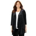 thumbnail image 1 of Catherines Women's Plus Size Anywear Velvet Burnout Cascade Cardigan, 1 of 4
