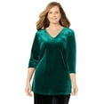 thumbnail image 1 of Catherines Women's Plus Size Anywear Velvet V-Neck Tunic, 1 of 5