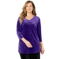 thumbnail image 1 of Catherines Women's Plus Size Anywear Velvet V-Neck Tunic, 1 of 5