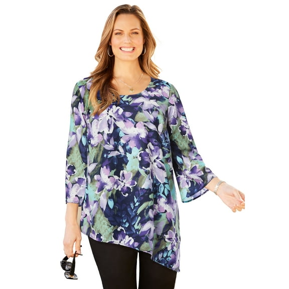 Catherines Women's Plus Size Art-To-Wear Blouse