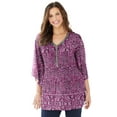 thumbnail image 1 of Catherines Women's Plus Size Bejeweled Pleated Blouse, 1 of 2
