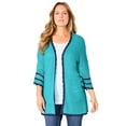 thumbnail image 1 of Catherines Women's Plus Size Bell Sleeve Open-Front Cardigan, 1 of 2