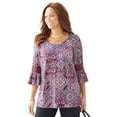 thumbnail image 1 of Catherines Women's Plus Size Dream Drape Bella Crochet Trim Top, 1 of 4