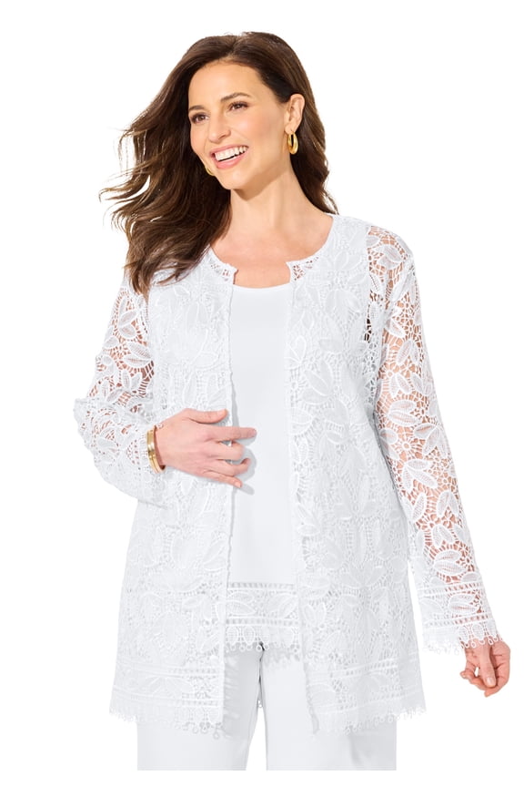 Women's Plus Size Lace Jacket