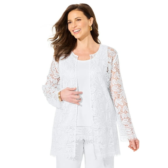 Catherines Women's Plus Size Lace Jacket