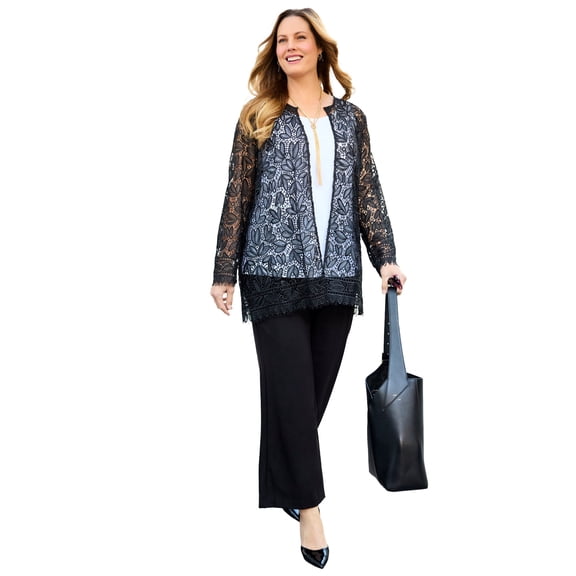 Catherines Women's Plus Size Lace Jacket