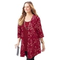 thumbnail image 1 of Catherines Women's Plus Size Black Label Metallic Cardigan, 1 of 3