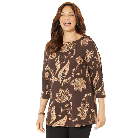 Catherines Women's Plus Size Ponte Tunic