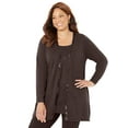 thumbnail image 1 of Catherines Women's Plus Size Sequin Trim Tank Cardigan Duet, 1 of 4