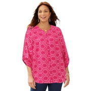 Catherines Womens Plus Size Breezeway Georgette Blouse
