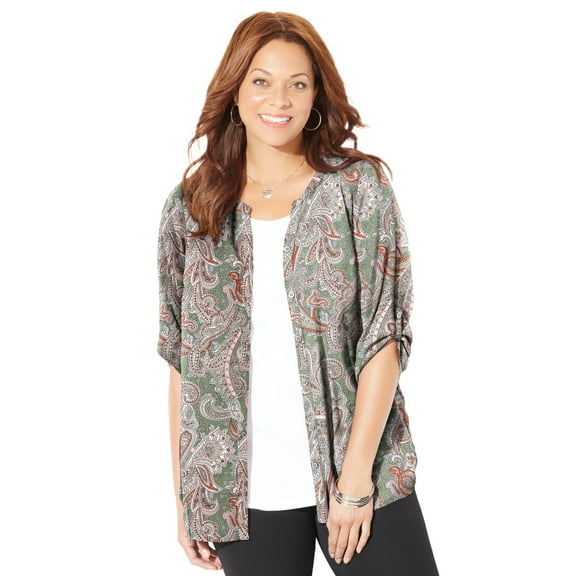 Catherines Women's Plus Size Breezeway Georgette Blouse