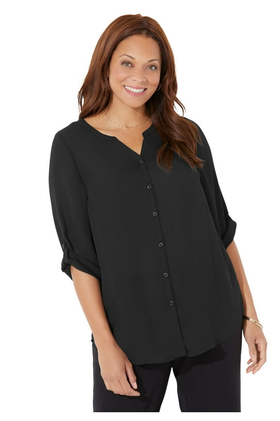 Women's Plus Size Breezeway Georgette Blouse