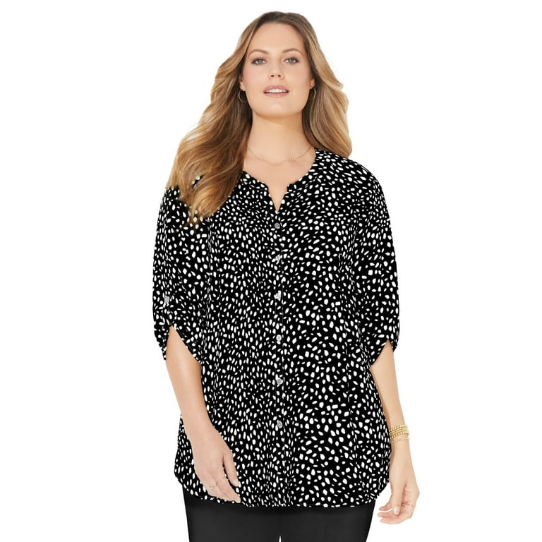 Catherines Women's Plus Size Breezeway Georgette Blouse