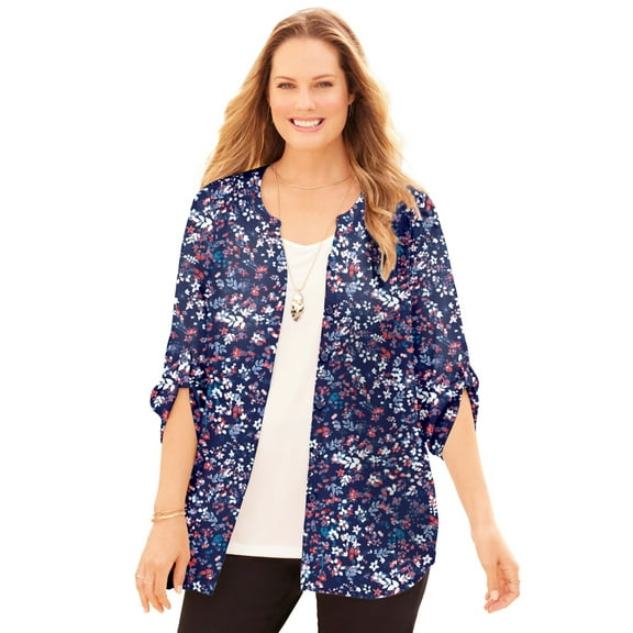 Catherines Women's Plus Size Breezeway Georgette Blouse