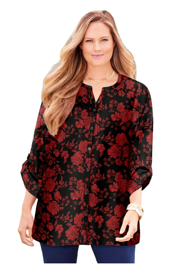 Women's Plus Size Breezeway Georgette Blouse