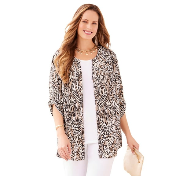 Catherines Women's Plus Size Breezeway Georgette Blouse
