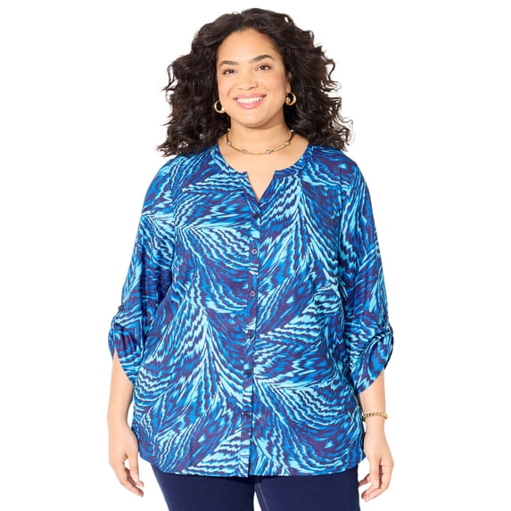 Catherines Women's Plus Size Breezeway Georgette Blouse