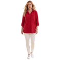 thumbnail image 1 of Catherines Women's Plus Size Brushed Rib Cozy Buttonfront Tunic, 1 of 4