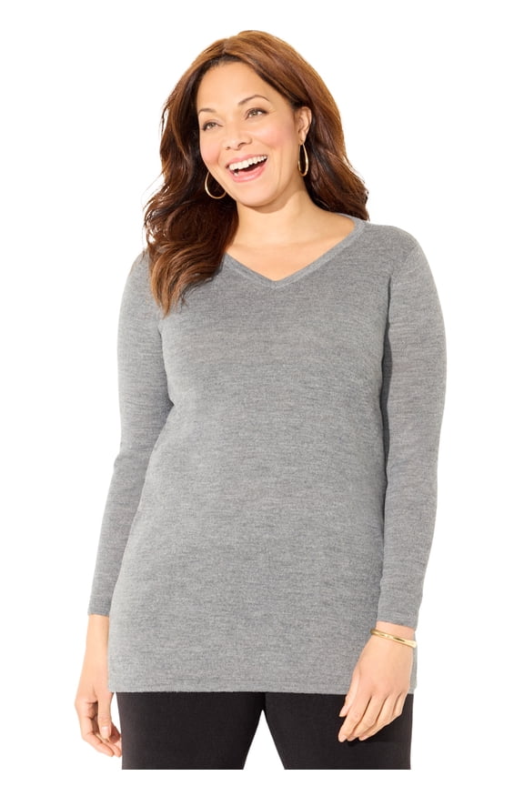 Women's Plus Size Cashmiracle V-Neck Sweater