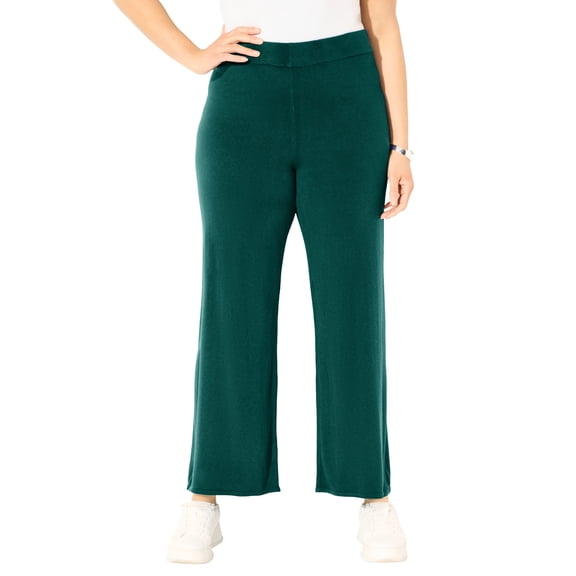 Catherines Women's Plus Size Cashmiracle Wide Leg Pant