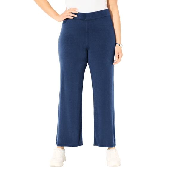 Catherines Women's Plus Size Cashmiracle Wide Leg Pant