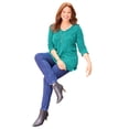 thumbnail image 1 of Catherines Women's Plus Size Chenille Pointelle V-Neck Pullover, 1 of 1