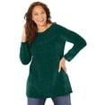 thumbnail image 1 of Catherines Women's Plus Size Chenille Cable-Knit Boatneck Sweater, 1 of 6