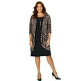 thumbnail image 1 of Catherines Women's Plus Size Chevron Shadow Jacket Dress, 1 of 3